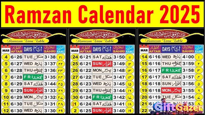 Pakistan All City Sehri & Iftar Time Today 2025: Complete Ramadan Calendar with 30 Days Roza Timings Pakistan All City Sehri & Iftar Time Today 2025: Complete Ramadan Calendar with 30 Days Roza Timings